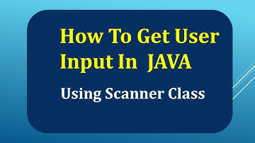 Java Program: Getting User Input in Java