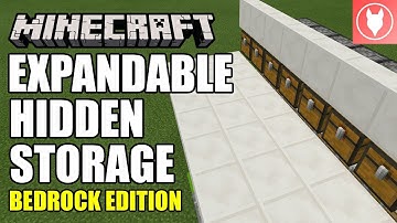Minecraft Bedrock - Expandable Hidden Storage System Tutorial ( Xbox / MCPE / Windows 10 / Switch )