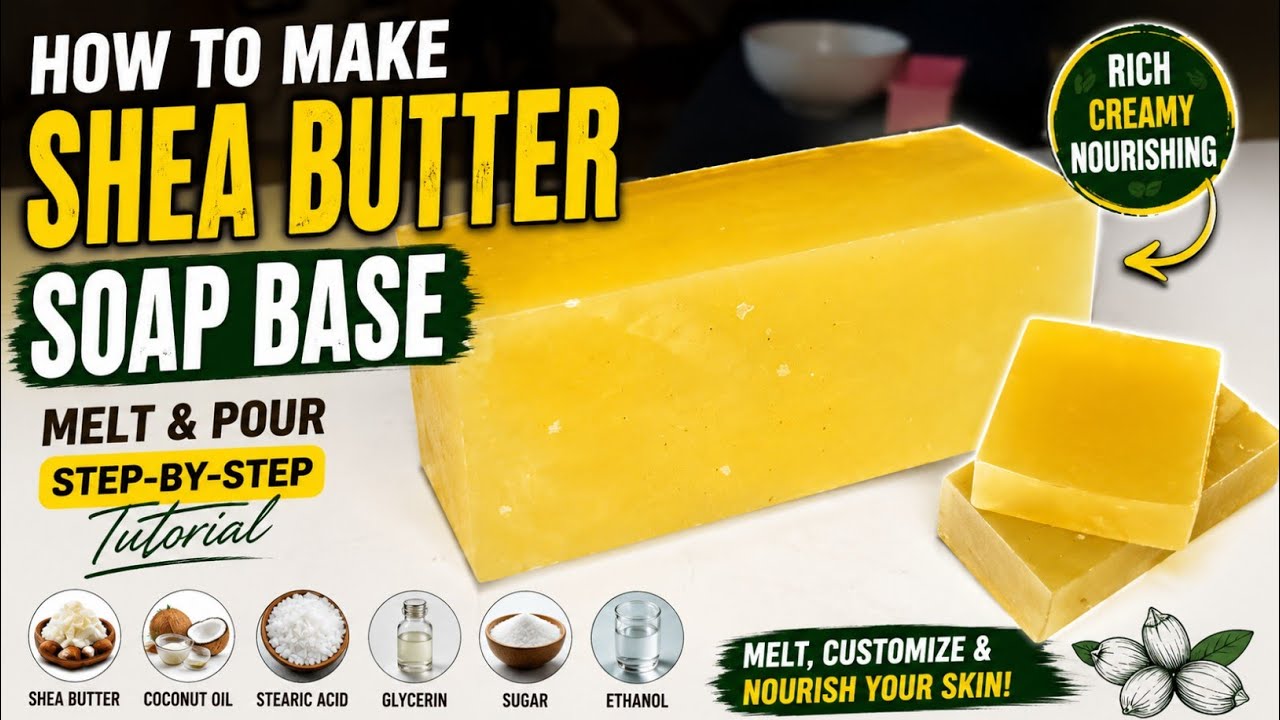 How To Make Shea Butter Soap Base From Scratch | Creamy Melt & Pour ...