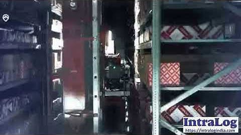 AS/RS Miniload Stacker Crane Dual Telescopic Slides Double Deep