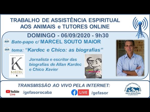 Assista: Trabalho de Assistência Espiritual aos Animais ONLINE - c/ MARCEL SOUTO MAIOR (06/09/2020)
