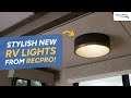 RecPro's RV 12V Ceiling and wall Light with Matte Black and Gold Trim Finish