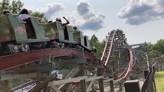 Twisted Timbers 2022 Off-Ride (4K) No Copyright Insane RMC Coaster!