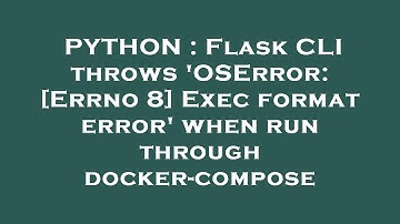 PYTHON : Flask CLI throws 