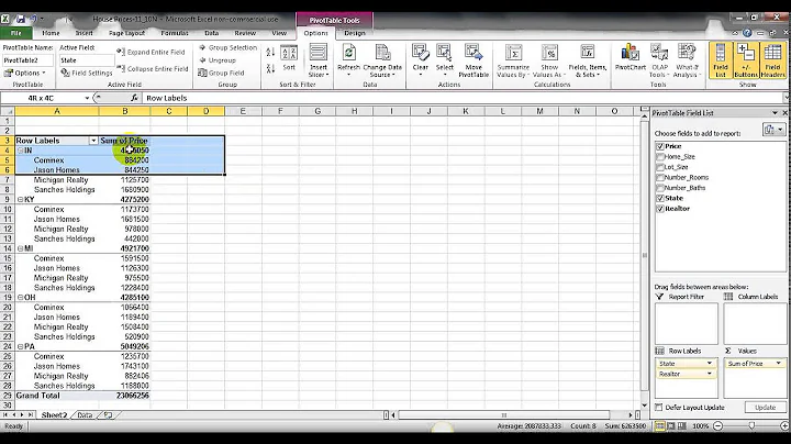 Multiple Row Filters in Pivot Tables