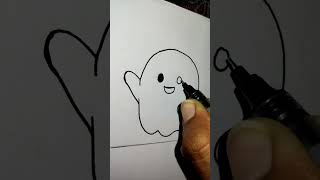 Cute Ghost Drawing 👻✨ | Easy Mini Doodle Art #short#tranding#doodleart#miniart#ytshorts#viralshorts