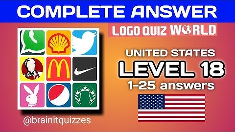 logo Quiz World, united states. level 18 answers, #logoquiz @brainitquiz