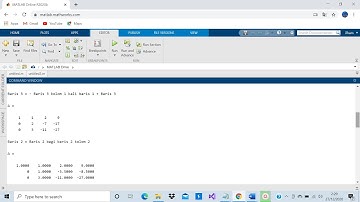 Tutorial Metode Numerik Gauss & Jordan Menggunakan Matlab
