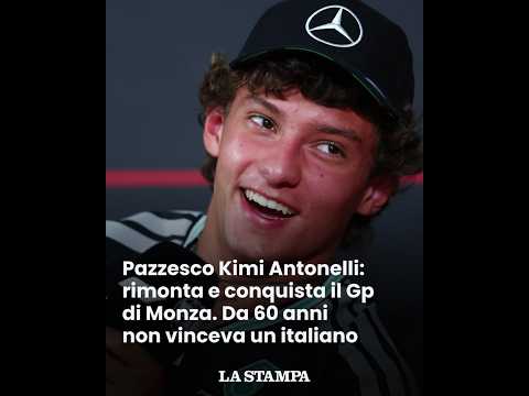 Video Pazzesco KIMI ANTONELLI, parte ultimo e conquista MONZA Da 60 anni non vinceva un italiano