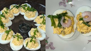 Shrimp Deviled Eggs | How To Make Southern Shrimp Deviled Eggs | Holiday Appetizers | Ep. 482  🥚🍤