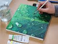 아크릴 물감으로 맑은 물방울 그리기 /힐링 그림 #28 / Draw clear drops of water with acrylic paint