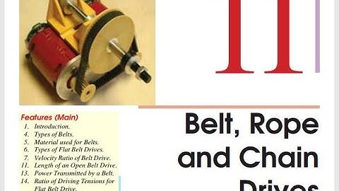 Belt, Rope and Chain Drives🚔🔥