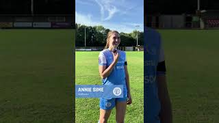 Post-match interview with WCWFC player, Annie Sime  #womensfootball #postmatch