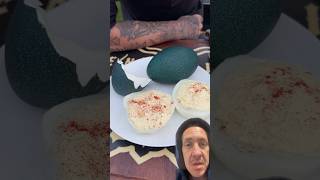 Emu deviled eggs 🥚 #food #shorts #trending #viral #youtubeshorts