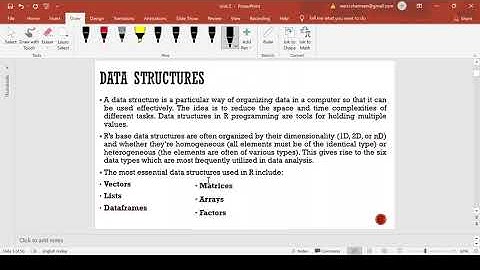 Basics of R - Video 4 (Data Structures)