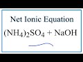 Net Ionic Equations and Spectator Ions