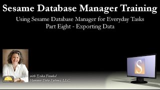 Using Sesame Database Manager for Everyday Tasks - Part 8 - Exporting Data