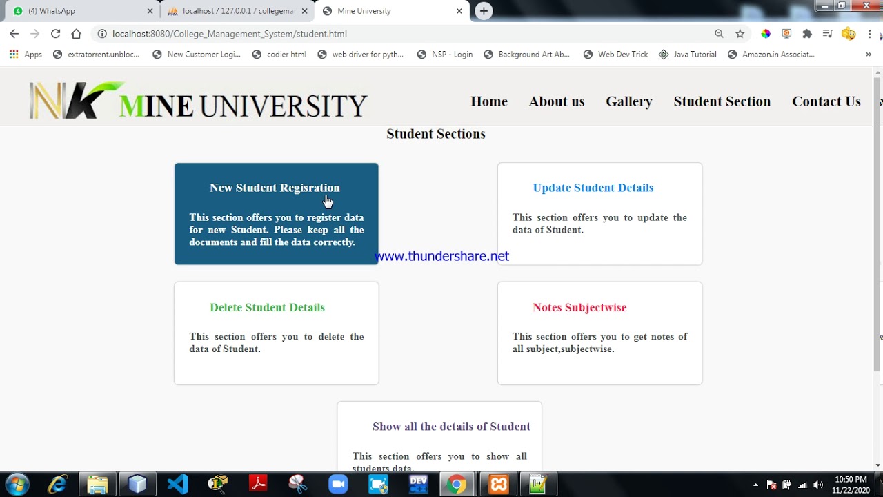 College Management Project Using Java - YouTube