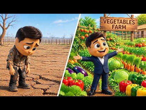Failed Alu Turns Barren Land into a Green Farm 🌱 | Urdu 3D Animated Cartoon Story