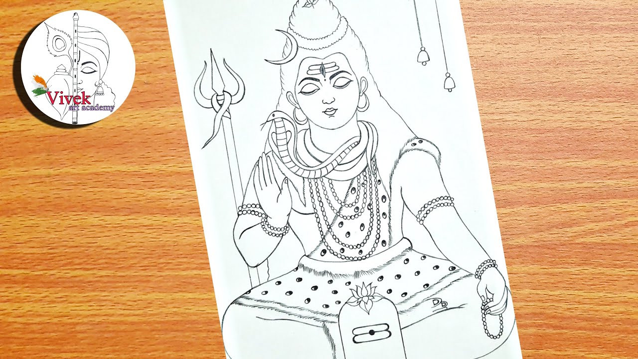 Easy Pencil Drawing of Lord Shiva for Sawan Somvar  Bholenath Drawing Step by Step