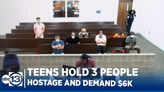 15- and 17-year-old held 3 people against their will demanding $6K from each of them, records show