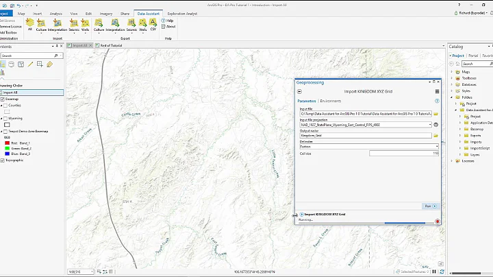 How to import Kingdom XYZ Grid to ArcGIS Pro