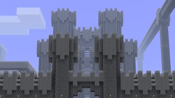 Building a Huge Castle in Minecraft Beta 1.7.3 - Old minecraft Ep. 15