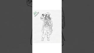 Drawing Jack Sparrow Pirates Of The Caribbean...