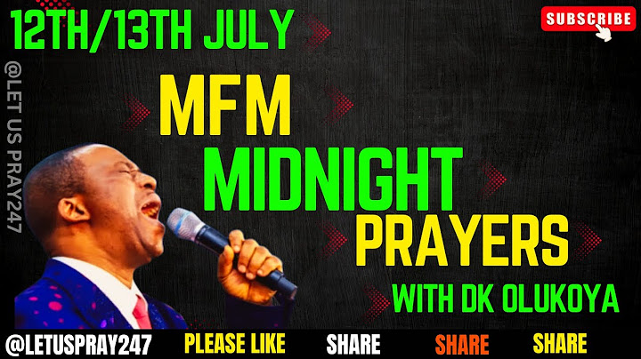 MFM MIDNIGHT PRAYERS: DK OLUKOYA MIDNIGHT PRAYERS/#mfmallnightprayers#olukoyamidnighprayers#dko