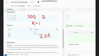 Fair Share | FAIRSHARE | Codechef STARTERS 112 | Full Solution