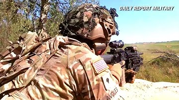 U.S. Soldiers Assault an Objective during a live fire Training