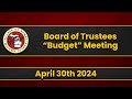 The village of romeo board of trustees budget meeting  april 30th 2024
