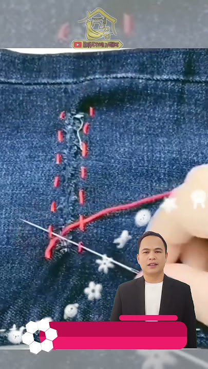 Begini Trik Cara Menambal Celana Jeans Yang Sobek #tipsdantrik #idekreatif #tutorial #sewing