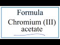 Chromium(III) Acetate Concepts