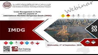 Famous Webinar 6 - Crisis Management In Ports with The Aspect to IMDG Code Wealth