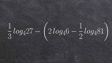 Learn how to condense a logarithmic expression with multiple logs