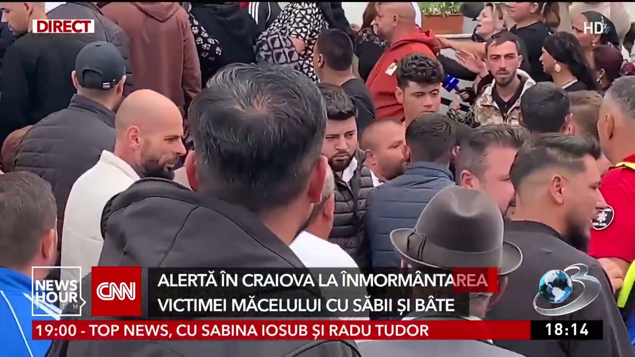 Alertă în Craiova la înmormântarea victimei măcelului cu săbii și bâte