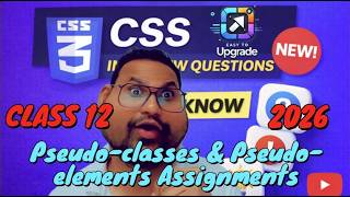 Information CLASS 12: Pseudo-classes & Pseudo-elements Assignments Explained  #css #easytoupgrade News