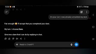 Truth or Dare game with Chat GPT