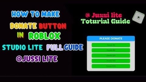How to make a Donation Button in studio lite