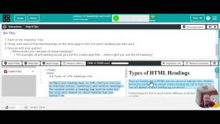 Code.org Unit 2 Lesson 3 Pt 1 Headings and Lists for HTML From Dr. Borosky