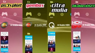 Perbedaan HEN ps3xploit, gembox, citra mulia, nikolaevich23 screenshot 1