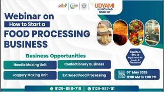 🔴Live: How to Start Food Processing Business | Udyami Launchpad MSME UP | CM Yuva