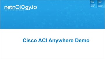 Cisco Be Boundless ACI Anywhere Integration Example Demo Video