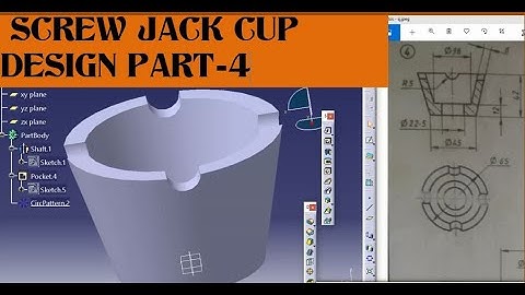 # SCREW JACK  CUP DESIGN || SCREW JACK PART 4// catia V5 cup
