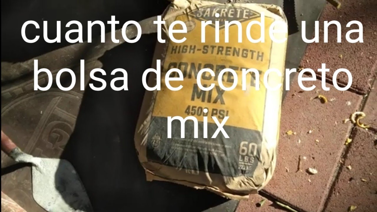 cuantos block lleno con 1 bolsa de concrete mix de 60 libras y cuantos