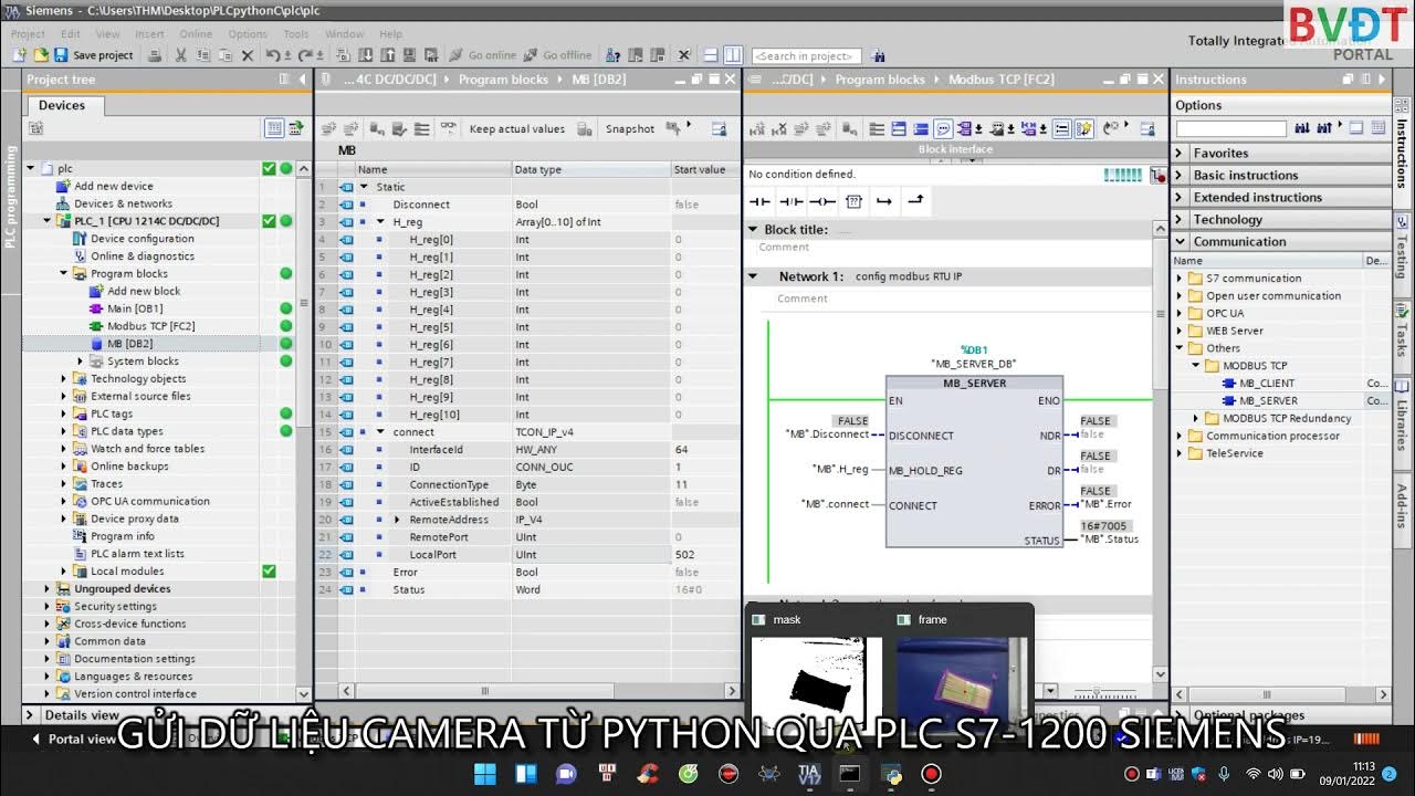 GỬI DỮ LIỆU TỪ PYTHON QUA PLC S7-1200 SIEMENS | PYTHON - PLC SIEMENS ...