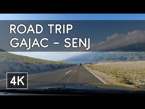 Road Trip: Gajac, Island of Pag to Senj (Croatia) - 4K UHD Virtual Travel