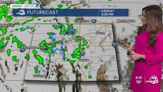 Cool, cloudy with scattered evening showers in Denver Tuesday