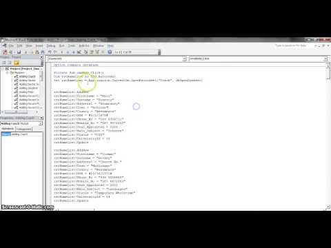Adding Records through VB